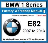 Service and Repair Official Workshop Manual For BMW 1 Series E82 2007-2013